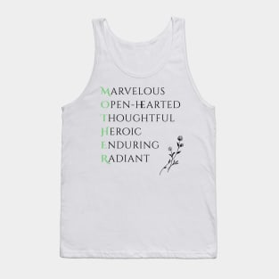 World's Best Mom - Acrostic about Mother minimalistic design Tank Top